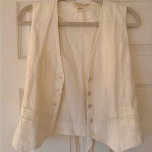 Versatile Cream Button-Up Tank Top